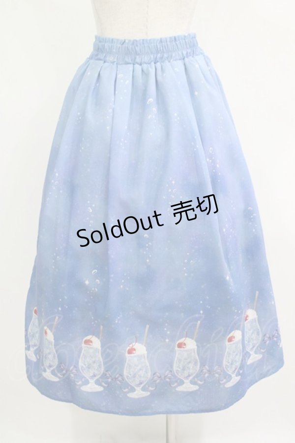 画像3: axes femme / クリームソーダ柄スカート Free ブルー H-25-11-29-015-AX-SK-NS-ZH (3)