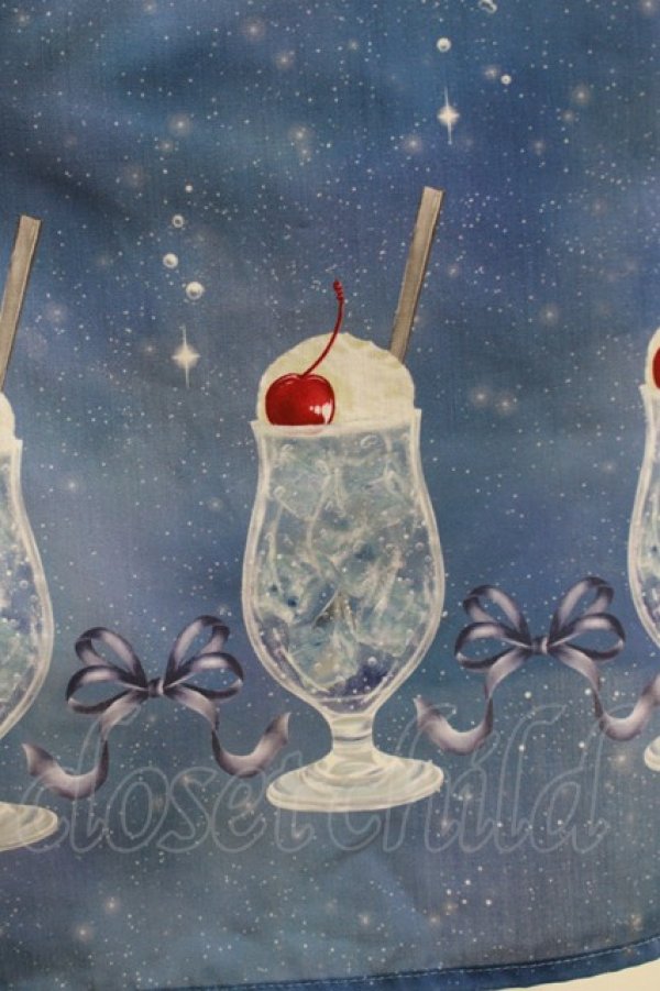 画像4: axes femme / クリームソーダ柄スカート Free ブルー H-25-11-29-015-AX-SK-NS-ZH (4)