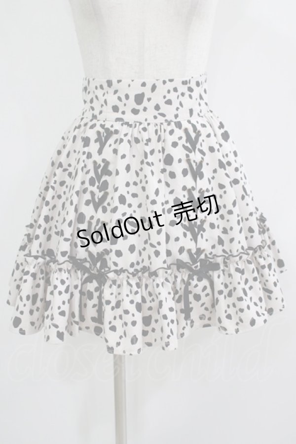 画像1: Rojita / ダルメ柄ボリュームスカート Free ベージュ H-25-11-29-019-LO-SK-NS-ZH (1)