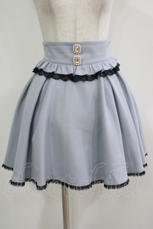 画像: Rojita / ビジュ釦付きサイドフレアスカート Free サックス H-25-11-29-020-LO-SK-NS-ZH