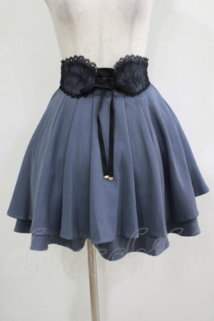 画像: Rojita / ウエストコルセット風ダブルフレアスカート Free ブルー H-25-11-29-022-LO-SK-NS-ZH