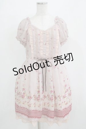 画像: axes femme / 小花柄チュニック M ピンク H-25-11-29-025-AX-OP-NS-ZH