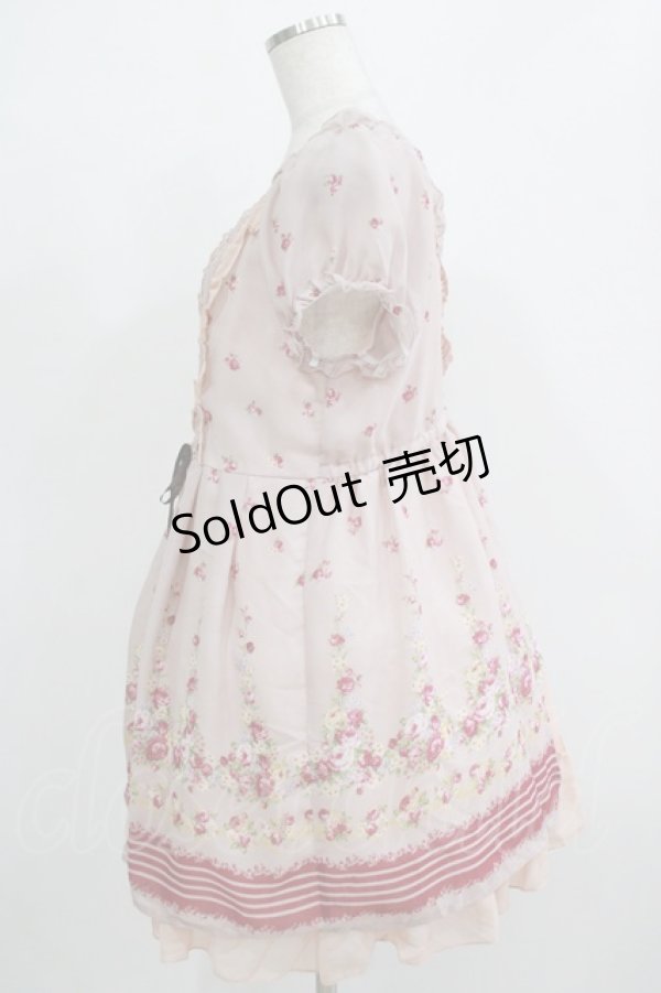 画像2: axes femme / 小花柄チュニック M ピンク H-25-11-29-025-AX-OP-NS-ZH (2)