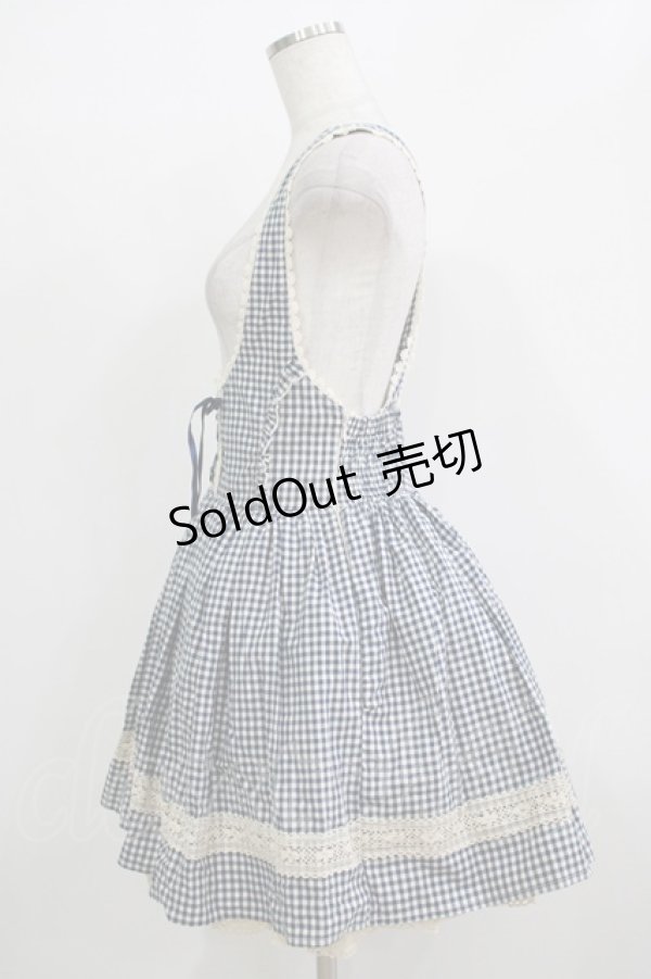 画像2: LIZ LISA / ギンガムチェックジャンパースカート Free ブルー H-25-11-29-027-LO-OP-NS-ZH (2)