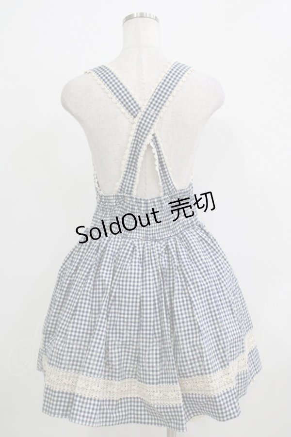 画像3: LIZ LISA / ギンガムチェックジャンパースカート Free ブルー H-25-11-29-027-LO-OP-NS-ZH (3)