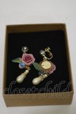 画像2: Innocent World / 薔薇とパールのイヤリング  ピンク H-25-12-01-005-IW-AC-NS-ZH (2)