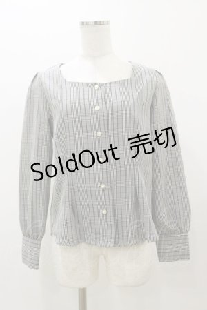 画像: Fi.n.t / パール釦前あきブラウス Free BLACK×WH H-25-12-01-053-CA-BL-NS-ZH