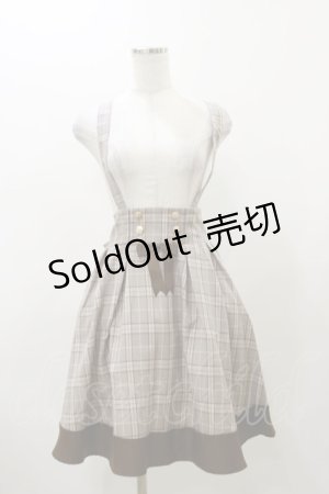 画像: Amavel / サスペンダーチェックスカート Free ブラウン H-25-12-01-061-CA-SK-NS-ZH