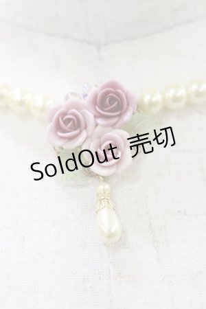 画像: Innocent World / 薔薇とパールのネックレス  ピンク H-25-12-01-007-IW-AC-NS-ZH