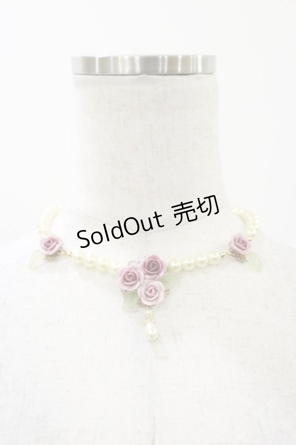 画像2: Innocent World / 薔薇とパールのネックレス  ピンク H-25-12-01-007-IW-AC-NS-ZH (2)