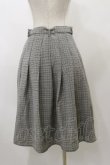 画像2: Fi.n.t / ベルト付きチェックタックスカート Free BLACK×WH H-25-12-01-065-CA-SK-NS-ZH (2)