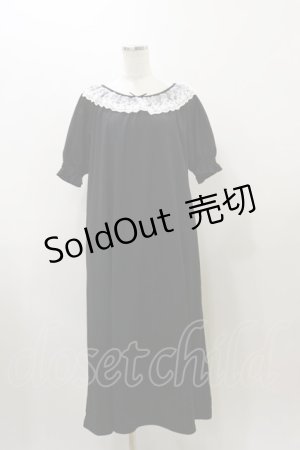 画像: m petit by misako / レース襟カットワンピース LL ブラック H-25-12-01-071-LO-OP-NS-ZH