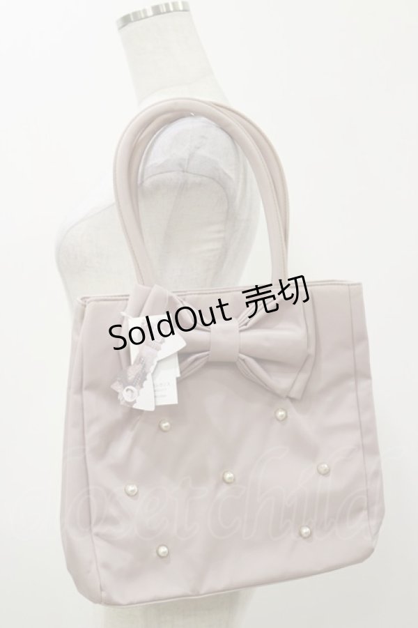 画像1: melume / mk*パールツキリボンTT  ピンク H-25-12-01-009-LO-BG-NS-ZH (1)