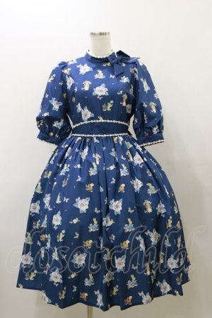 画像: Innocent World / ピーターラビット小花レースワンピース M ネイビー H-25-12-01-075-IW-OP-NS-ZH