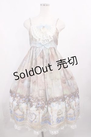 画像: ALICE and the PIRATES / 天使の棲む森柄ジャンパースカートII Free サックス H-25-12-01-1001-PA-OP-NS-ZH