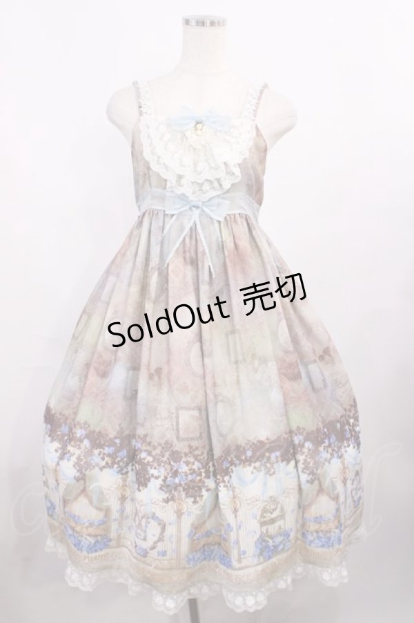 画像1: ALICE and the PIRATES / 天使の棲む森柄ジャンパースカートII Free サックス H-25-12-01-1001-PA-OP-NS-ZH (1)