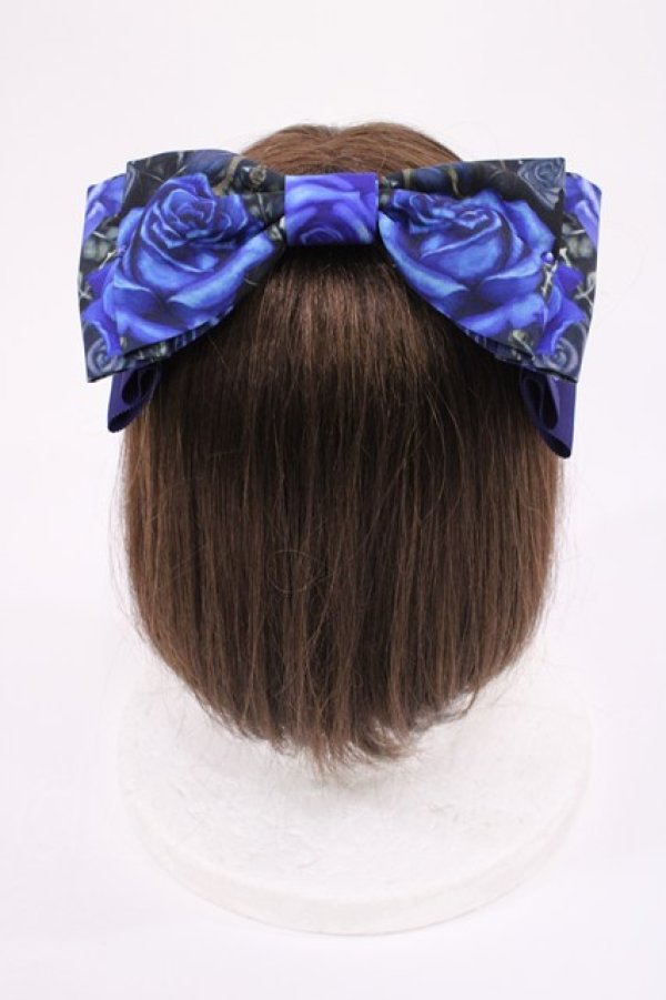 画像1: Enchantlic Enchantilly / 幻影薔薇城〜コウモリ公爵からの招待状〜リボンコーム  青い夜 H-25-12-01-1039-LO-AC-NS-ZH (1)