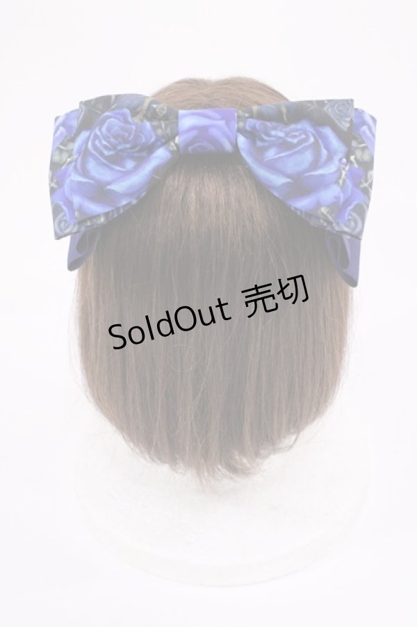 画像1: Enchantlic Enchantilly / 幻影薔薇城〜コウモリ公爵からの招待状〜リボンコーム  青い夜 H-25-12-01-1039-LO-AC-NS-ZH (1)