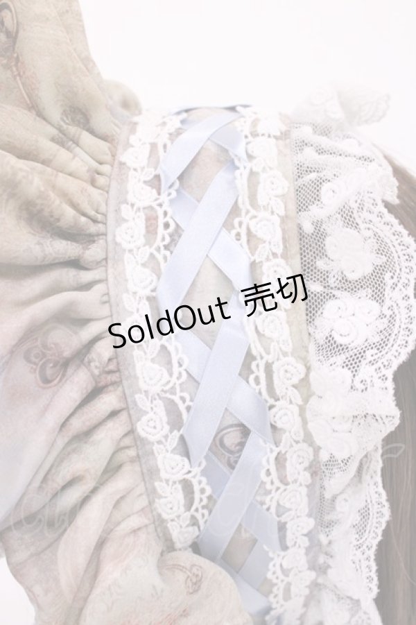 画像3: ALICE and the PIRATES / 天使の棲む森柄ボンネット  サックス H-25-12-01-1040-PA-AC-NS-ZH (3)