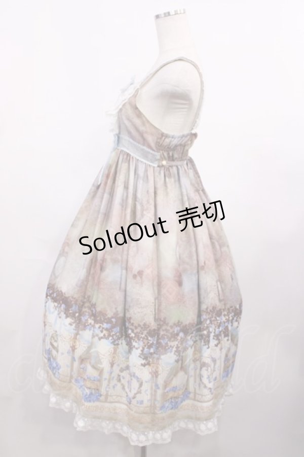 画像2: ALICE and the PIRATES / 天使の棲む森柄ジャンパースカートII Free サックス H-25-12-01-1001-PA-OP-NS-ZH (2)