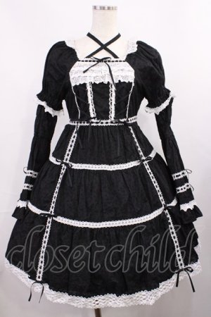 画像: BABY,THE STARS SHINE BRIGHT / はわせドールワンピース&ヘッドドレスセット Free ブラック/オフ H-25-12-01-1006-BA-OP-NS-ZH