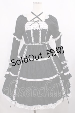 画像: BABY,THE STARS SHINE BRIGHT / はわせドールワンピース&ヘッドドレスセット Free ブラック/オフ H-25-12-01-1006-BA-OP-NS-ZH