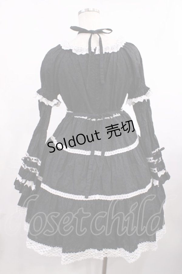 画像3: BABY,THE STARS SHINE BRIGHT / はわせドールワンピース&ヘッドドレスセット Free ブラック/オフ H-25-12-01-1006-BA-OP-NS-ZH (3)