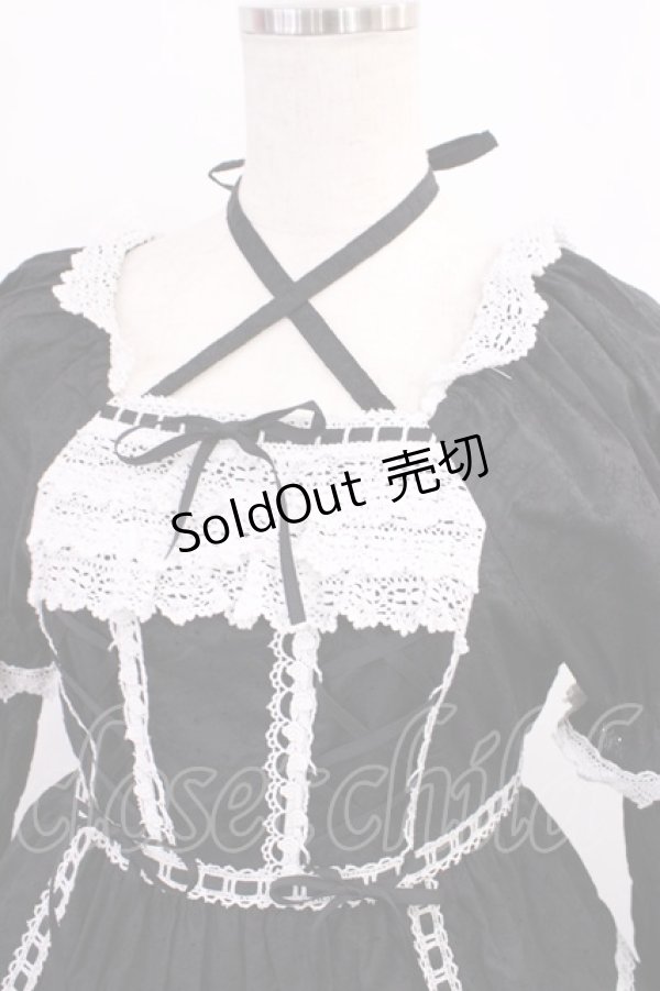 画像5: BABY,THE STARS SHINE BRIGHT / はわせドールワンピース&ヘッドドレスセット Free ブラック/オフ H-25-12-01-1006-BA-OP-NS-ZH (5)