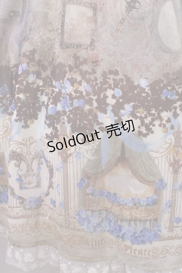 画像4: ALICE and the PIRATES / 天使の棲む森柄ジャンパースカートII Free サックス H-25-12-01-1001-PA-OP-NS-ZH (4)