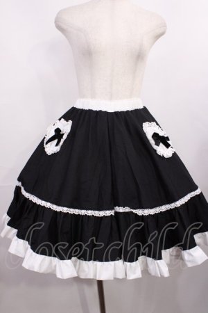 画像: HEENIE HEENIE / 愛野えり×《by heenie heenie》コラボ/Whip Frill Skirt Free ブラック H-25-12-01-1010-LO-SK-NS-ZH