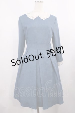 画像: an another angelus / カットワークレースクレリックワンピース Free Blue H-25-12-01-1015-CA-OP-NS-ZH