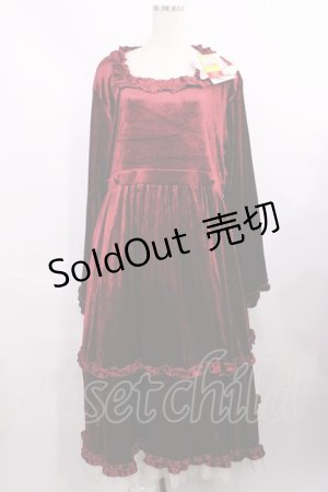 画像: Virally / hsベロア2WAYワンピース 4L ワイン H-25-12-01-1017-LO-OP-NS-ZH