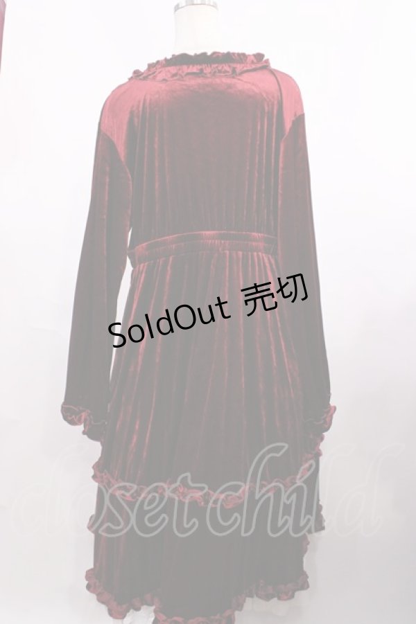 画像2: Virally / hsベロア2WAYワンピース 4L ワイン H-25-12-01-1017-LO-OP-NS-ZH (2)