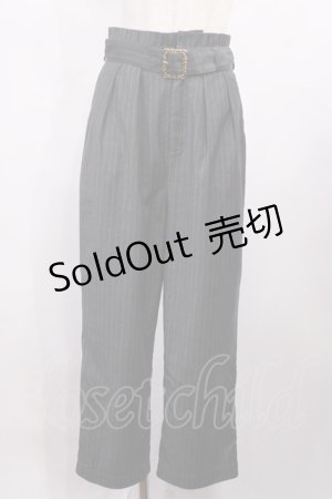 画像: an another angelus / レリーフバックルベルトテーパードパンツ Free GRAY×WH H-25-12-01-1020-CA-PA-NS-ZH