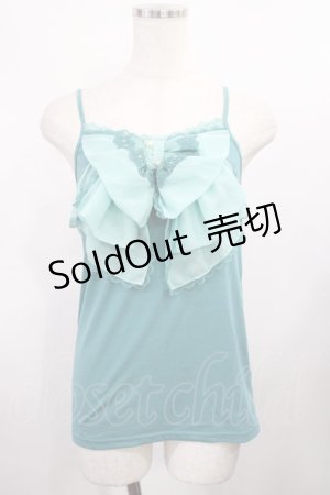 画像: axes femme / リボンキャミソール M グリーン H-25-12-01-1021-AX-TO-NS-ZH
