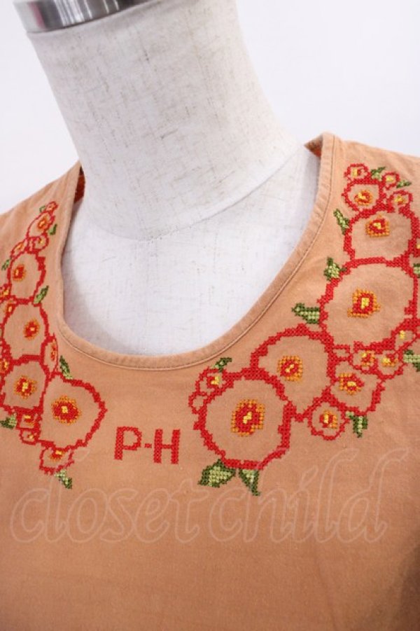 画像3: PINK HOUSE / 刺繍ブラウス Free オレンジ H-25-12-01-1022-LO-BL-NS-ZH (3)