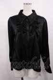 画像1: DearMyLove / ゴシック風バラレースフリルブラウス 3L ブラック H-25-12-01-1025-EL-BL-NS-ZH (1)