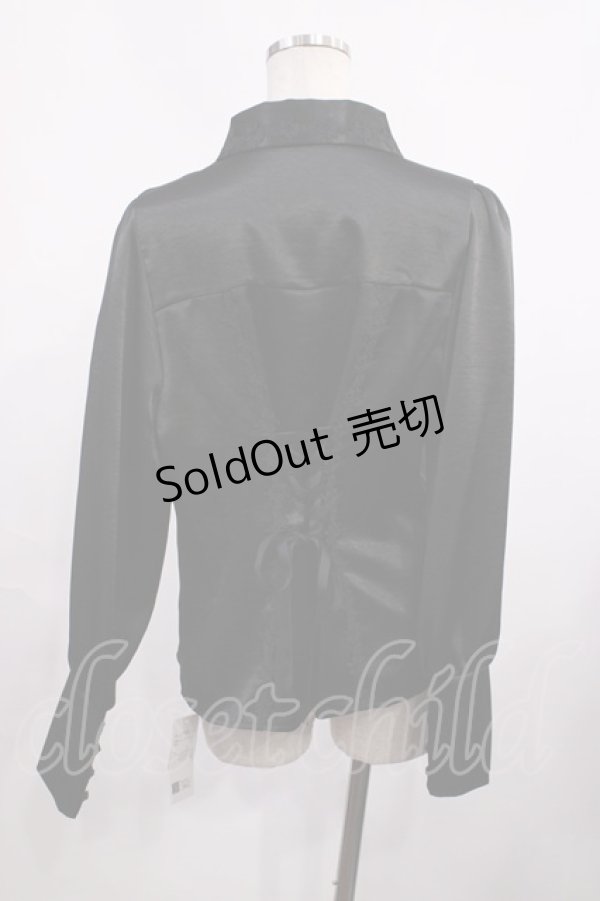 画像2: DearMyLove / ゴシック風バラレースフリルブラウス 3L ブラック H-25-12-01-1025-EL-BL-NS-ZH (2)