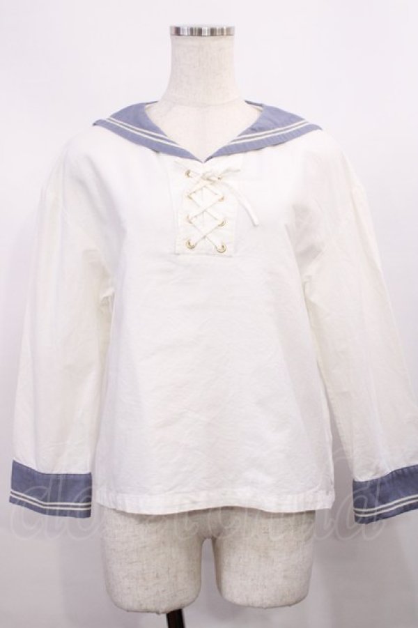 画像1: Fi.n.t / セーラーブラウス Free オフ/ブルー H-25-12-01-1026-CA-BL-NS-ZH (1)