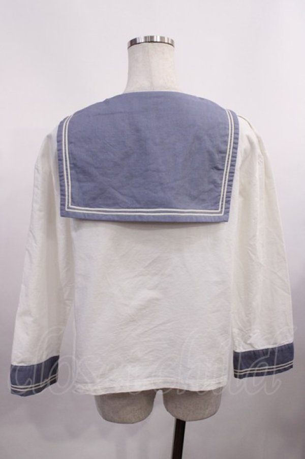 画像2: Fi.n.t / セーラーブラウス Free オフ/ブルー H-25-12-01-1026-CA-BL-NS-ZH (2)