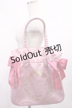 画像: Maison de FLEUR / 9th Anniversaryダブルリボントート  ピンク H-25-12-01-1032-LO-BG-NS-ZH