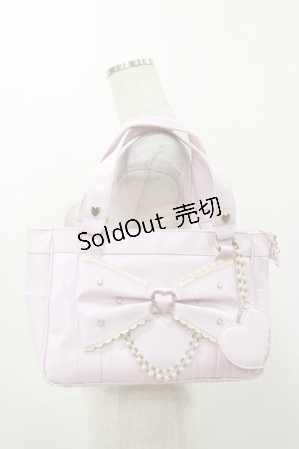 画像1: Angelic Pretty / キラキラハートトートバッグ  ピンク H-25-12-01-014-AP-BG-NS-ZH (1)