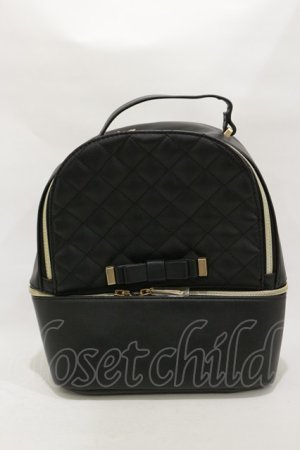 画像: m petit by misako / キルティングリュック  ブラック H-25-12-01-021-LO-BG-NS-ZH