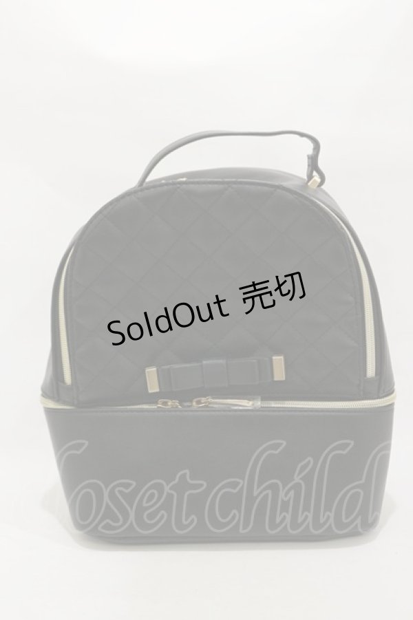 画像1: m petit by misako / キルティングリュック  ブラック H-25-12-01-021-LO-BG-NS-ZH (1)