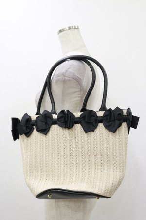 画像: m petit by misako / AMリボンツキカゴTT  ブラック H-25-12-01-027-LO-BG-NS-ZH