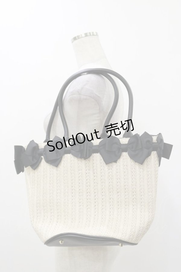 画像1: m petit by misako / AMリボンツキカゴTT  ブラック H-25-12-01-027-LO-BG-NS-ZH (1)