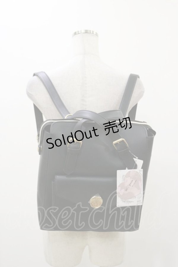 画像1: m petit by misako / AMリュック  ブラック H-25-12-01-034-LO-BG-NS-ZH (1)