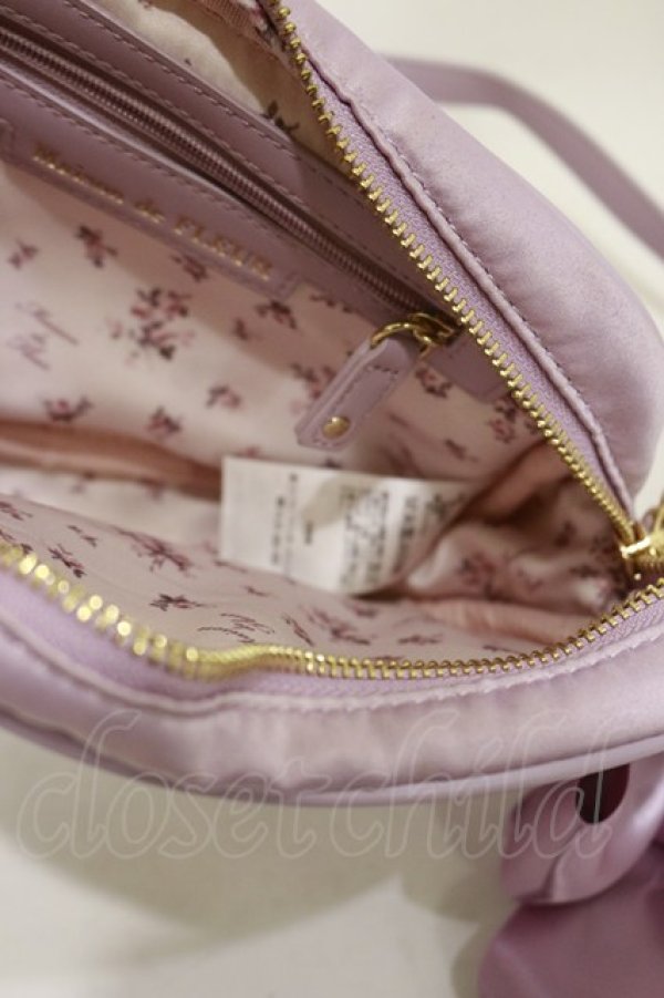 画像2: Maison de FLEUR / サテンリボンショルダーバッグ  ラベンダー H-25-12-01-038-LO-BG-NS-ZH (2)