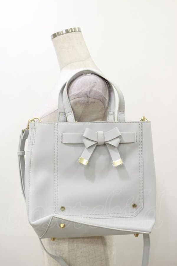 画像2: m petit by misako / AMマエリボン2WAYバッグ  サックス H-25-12-01-042-LO-BG-NS-ZH (2)