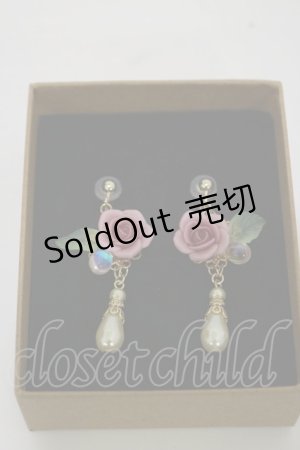 画像: Innocent World / 薔薇とパールのイヤリング  ピンク H-25-12-01-005-IW-AC-NS-ZH